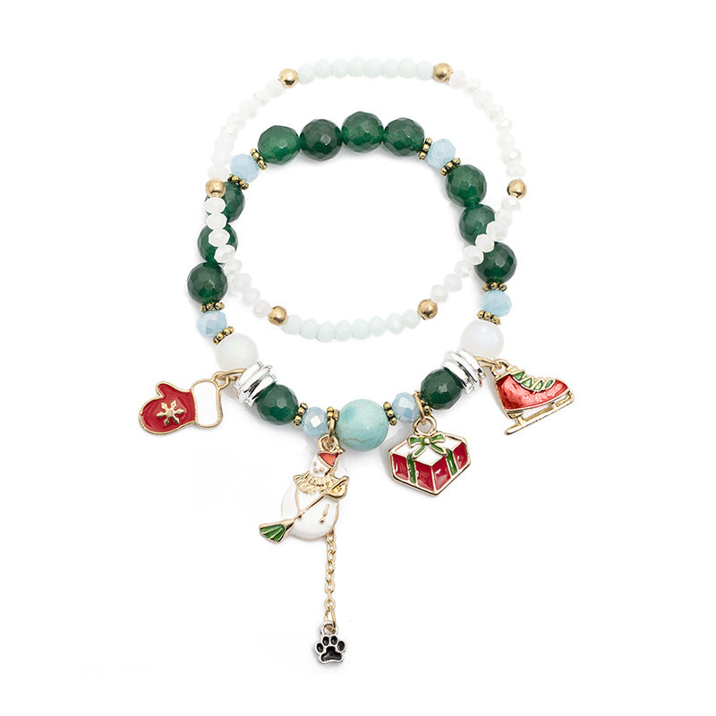 Alloy Dripping Christmas Bracelet