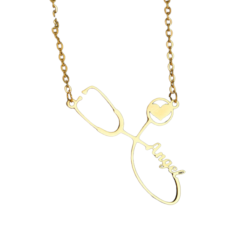 Stethoscope Name Necklace