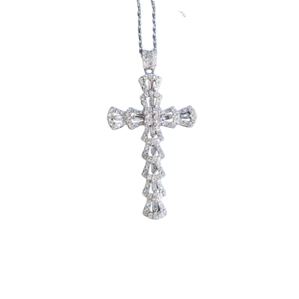 Cubic Zirconia Cross Necklace