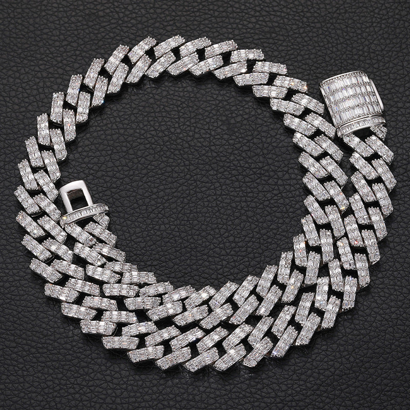 Square Zircon Cuban Chain