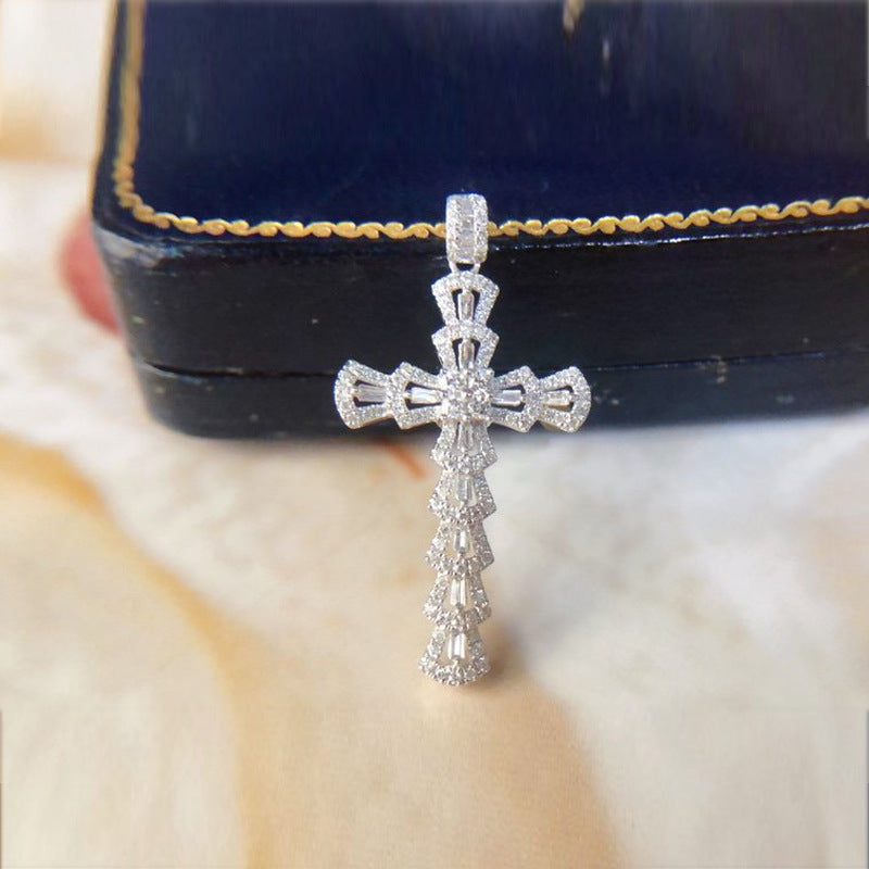 Cubic Zirconia Cross Necklace